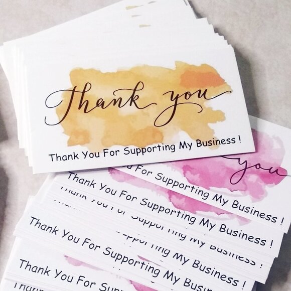 100 Colorful Thank You Cards + 100 Matching Large Stickers! Bonus for BIN! - Picture 5 of 8